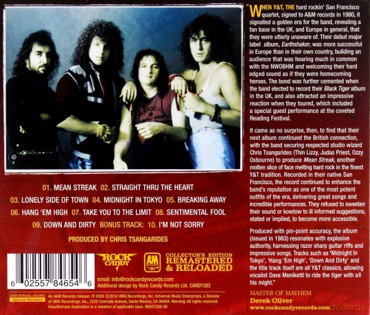 Y&T: Mean Streak [CD]
