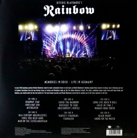 Ritchie Blackmores Rainbow: Memories In Rock Live In Germany [3xWINYL]
