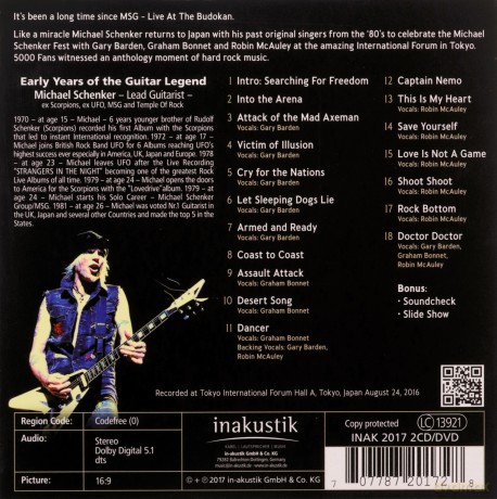 Michael Schenker: Michael Schenker Fest Live Tokyo International Forum Hall A [3CD]