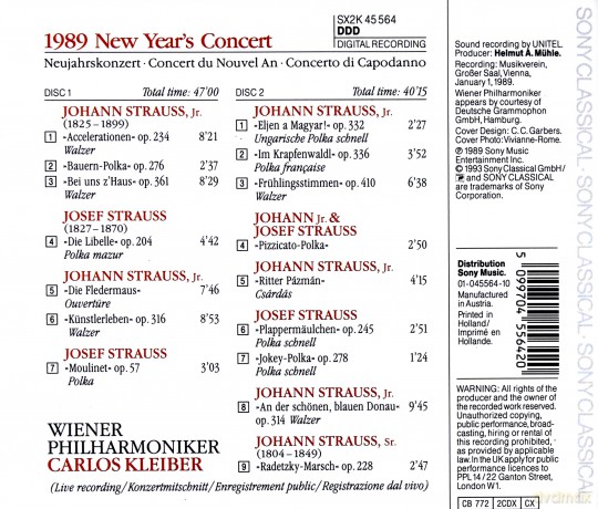 Carlos Kleiber: New Year's Day In Vienna 1989 [2CD]