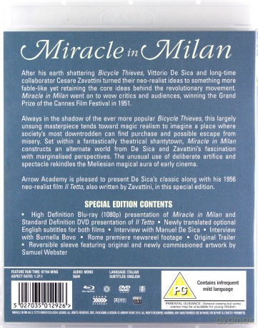 Miracle In Milan (Cud w Mediolanie) [Blu-Ray]+[DVD]