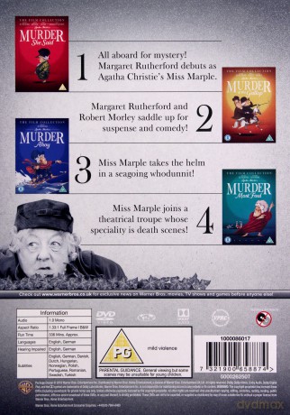 Kolekcja Agathy Christie: Śmierć ma okna / Ahoj zbrodnio / Morderstwo w hotelu Gallop / Morderstwo najgorszego sortu [4DVD]