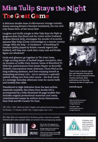 Miss Tulip Stays The Night + The Great Game [DVD]