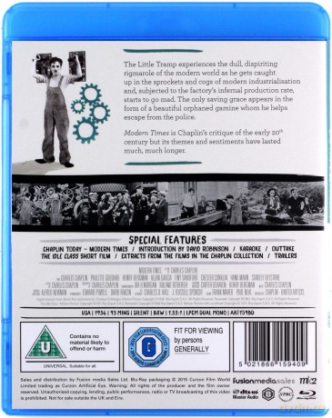 Modern Times Chaplin (Dzisiejsze czasy) [Blu-Ray]