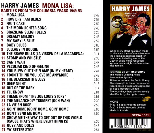 Harry James: Mona Lisa: Rarities From The Columbia Years 1950-53 [CD]