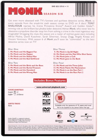 Monk Complete Series (Detektyw Monk) [34DVD]