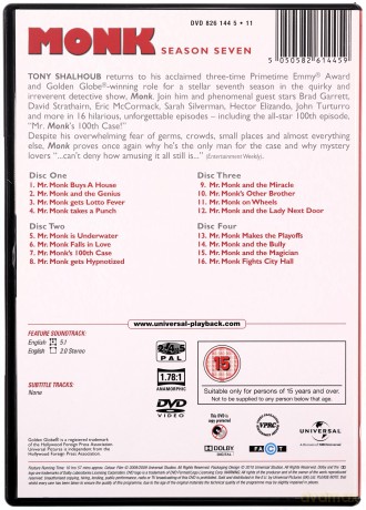 Monk Complete Series (Detektyw Monk) [34DVD]