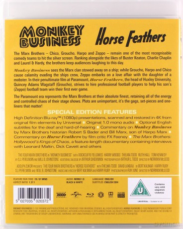 Monkey Business & Horse Feathers (Małpi interes / Końskie pióra) [Blu-Ray]