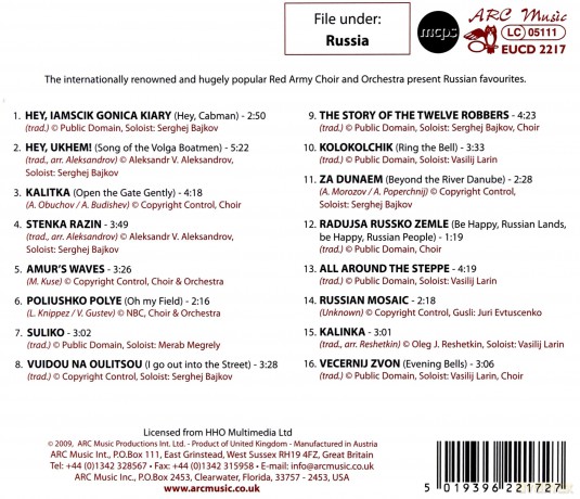 Red Army Choir: Most Beautful Folk Songs [CD]