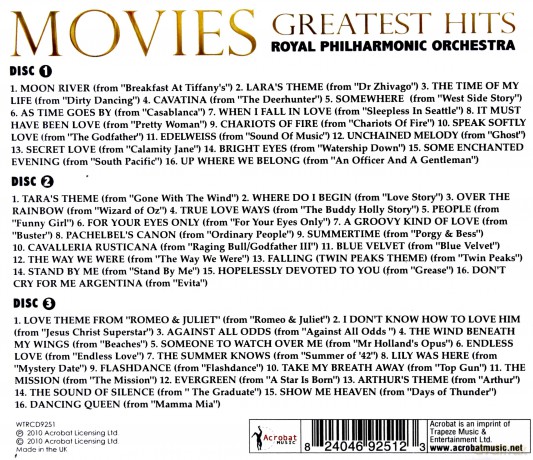 Royal Philharmonic Orchestra: Movies Greatest Hits [3CD]