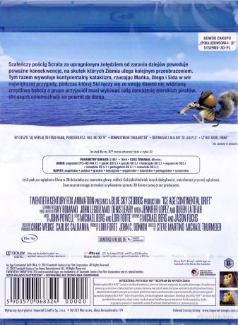 Epoka lodowcowa 4: Wędrówka kontynentów 3D [Blu-Ray 3D]