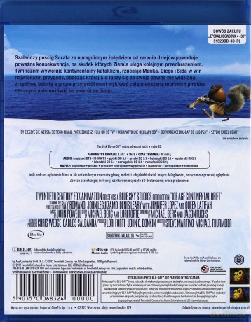 Epoka lodowcowa 4: Wędrówka kontynentów 3D [Blu-Ray 3D]