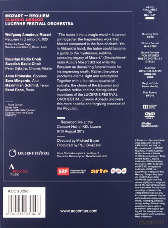 Mozart Requiem In D Minor Lucerne Festival Orchestra Abbado [DVD]