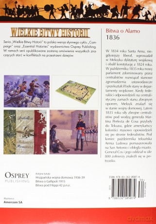 Wielkie Bitwy Historii 34: Bitwa o Alamo 1936 r. [książka]+[DVD]