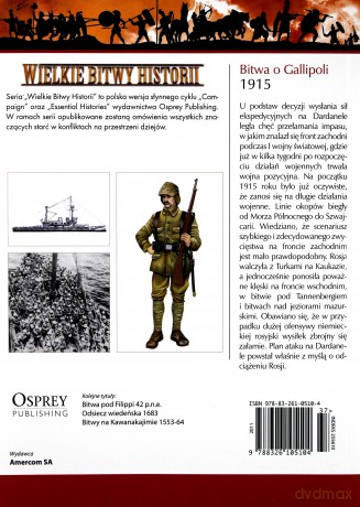 Wielkie Bitwy Historii 37: Bitwa o Gallipoli 1915 r. [książka]+[DVD]