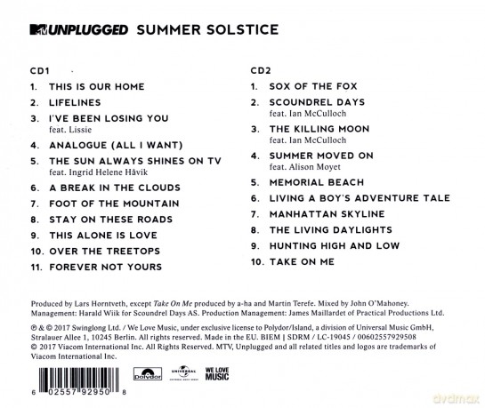 a-ha: Mtv Unplugged - Summer Solstice [2CD]