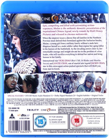 Mulan Legendary Warrior [Blu-Ray]