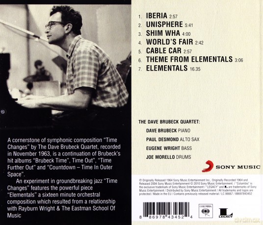 Dave Brubeck The Quartet: Time Changes [CD]