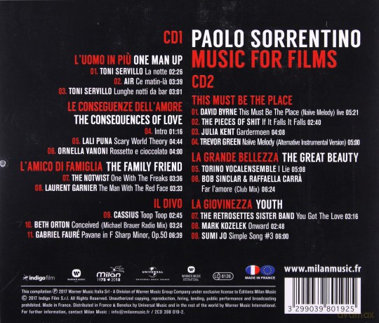 Paolo Sorrentino: Music For Films [2CD]