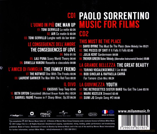 Paolo Sorrentino: Music For Films [2CD]