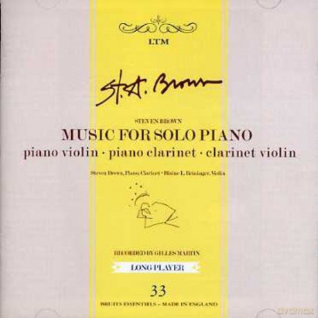 Steven Brown: Music For Solo Piano [CD]