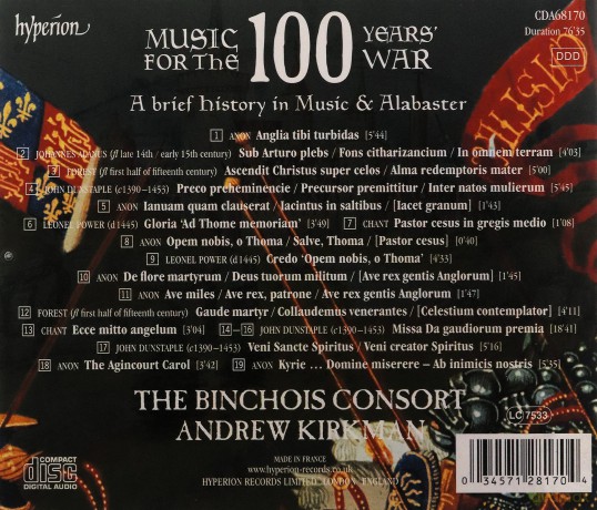 Binchois Consortkirkman: Music For The 100 Years War [CD]