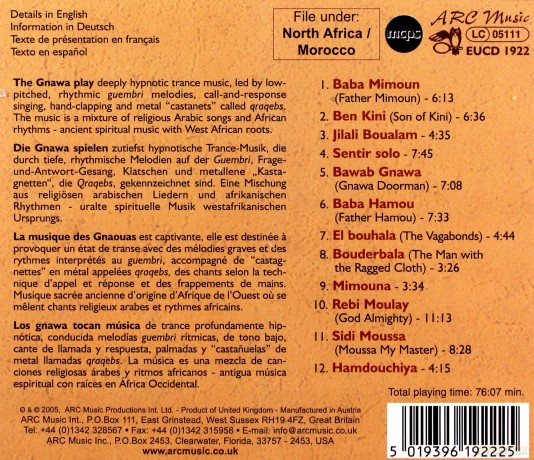 Altaf Gnawa Group: Music From Morocco [CD]