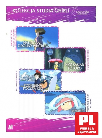 Studio Ghibli 2: Nausicaa z doliny wiatru / Mój Sąsiad Totoro / Podniebna Poczta Kiki / Ponyo BOX [4DVD]
