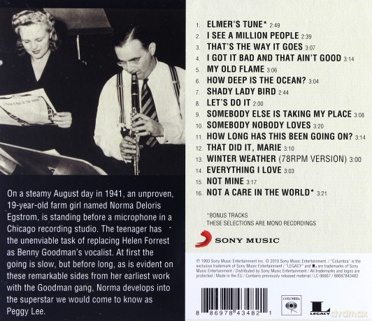 Benny Goodman: Benny Goodman Featuring Peggy Lee [CD]