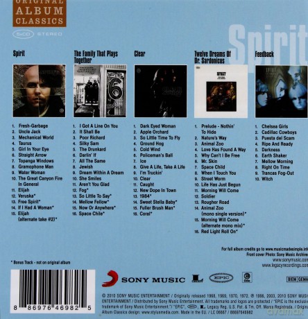 Spirit: Original Album Classics [BOX] [5CD]