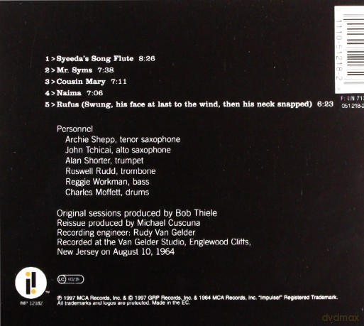 Archie Shepp: Four For Trane [CD]