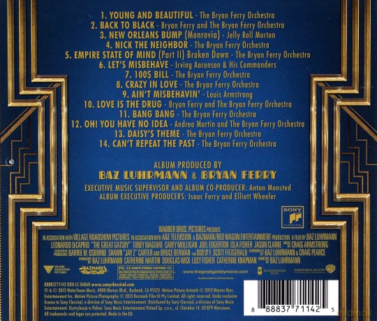Bryan Ferry Orchestra: Great Gatsby-Yellow Cocktail Music [CD]