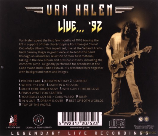 Van Halen: Live... 92 [CD]