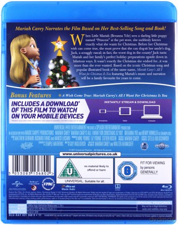 Mariah Carey's All I Want For Christmas Is You (Świąteczne życzenie) [Blu-Ray]