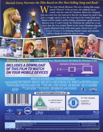 Mariah Carey's All I Want For Christmas Is You (Świąteczne życzenie) [Blu-Ray]