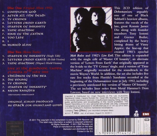 Black Sabbath: Dehumanizer (Special Limited Edition) (digipack) [2CD]