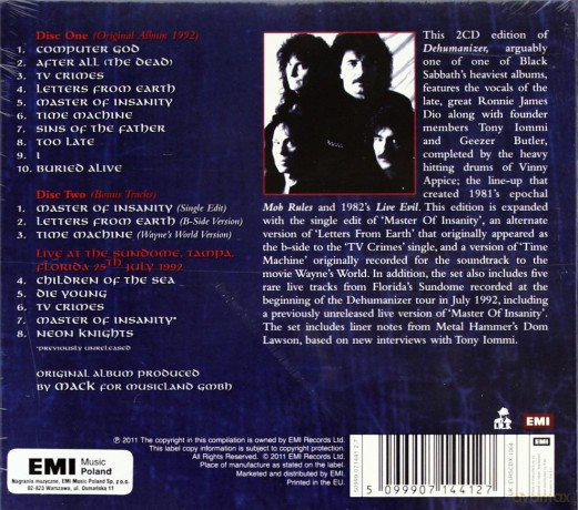 Black Sabbath: Dehumanizer (Special Limited Edition) (digipack) [2CD]