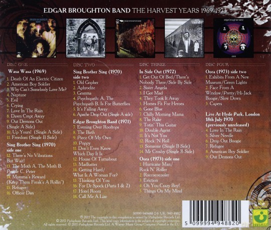 Edgar Band Broughton: The Harvest Years 1969-1973 [4CD]
