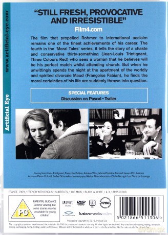 My Night With Maud Eric Rohmer (Moja noc u Maud) [DVD]