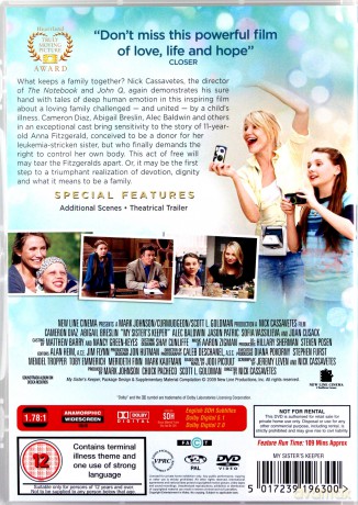 My Sisters Keeper (Bez mojej zgody) [DVD]