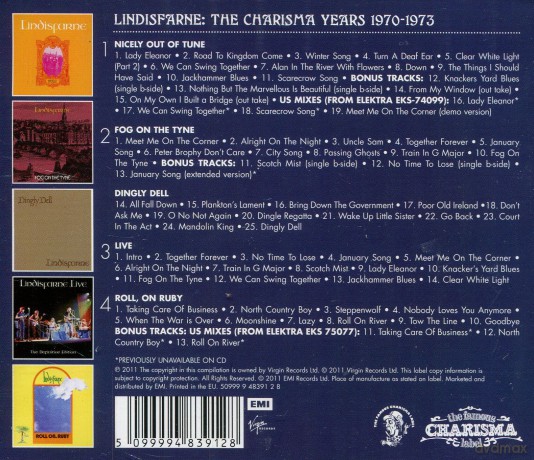 Lindisfarne: The Charisma Years 1970-1973 [4CD]