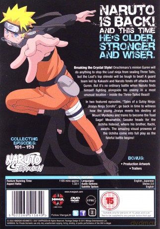 Naruto Shippuden Complete Season 3 Box Set (Episodes 101-153) [8DVD]