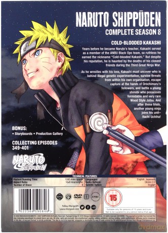 Naruto Shippuden Complete Season 8 Box Set (Episodes 349-401) [8DVD]