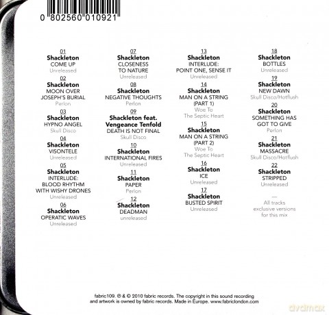 Shackleton: Fabric 55 [CD]