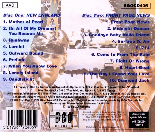 Wishbone Ash: New England / Front Page News [2CD]