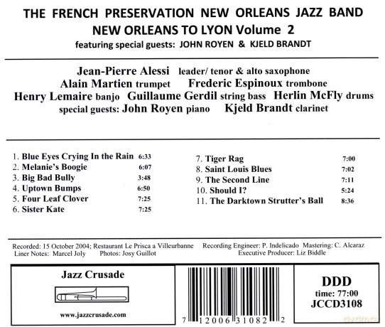 French Preservation New Orleans Jazz Band: New Orleans To Lyon - Volume 2 [CD]