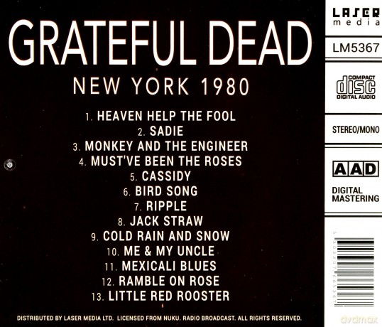 Grateful Dead: New York 1980 [CD]