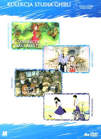 Studio Ghibli 4: Tajemniczy Świat Arrietty / Powrót do marzeń / Szopy w natarciu / Szum morza BOX [4DVD]