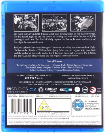 Night To Remember (SOS Titanic) [Blu-Ray]