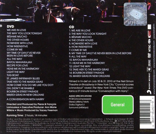 Harry Jr. Connick: In Concert On Broadway (Jewel Case) [DVD]+[CD]